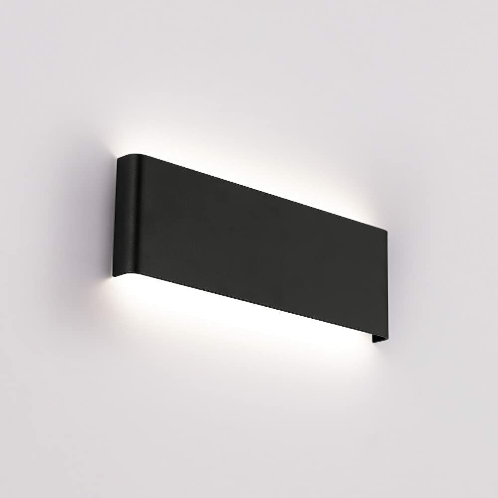 16" Inch Black LED Wall Lamps - Modern Mini Bathroom Vanity Lights 14W 4000K